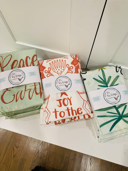 Peace On Earth kitchen towel, Christmas Flour Sack towel, Hostess gift, Christmas party gift, Holiday kitchen towel, Inspirational towel