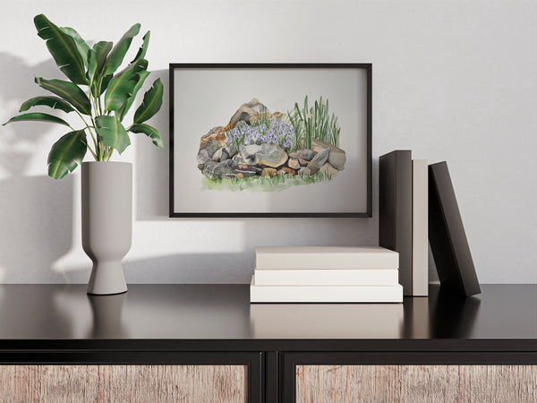 Crocus, ORIGINAL (not print) 9 X 5.5 inches Watercolor Painting