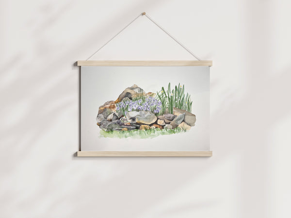 Crocus, ORIGINAL (not print) 9 X 5.5 inches Watercolor Painting