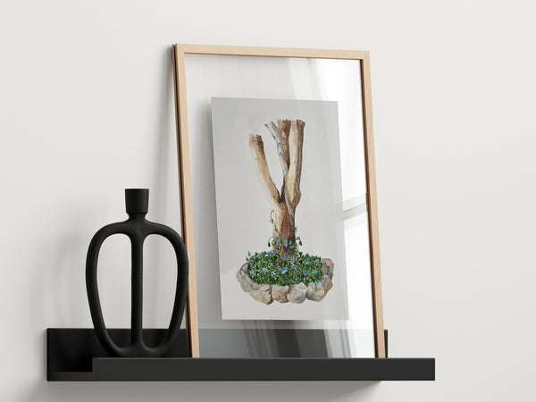 Morning Glory vines, ORIGINAL (not print) 7 X 10 Watercolor Painting