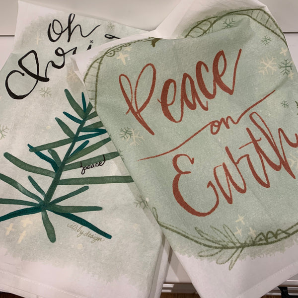 Flour Sack towels - Oh Christmas Tree