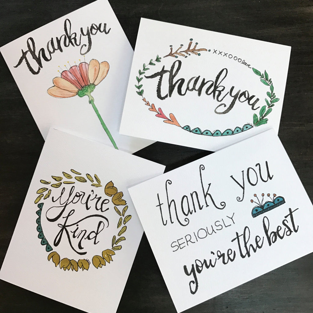 thank you seriously you're the best / thank you card / watercolor